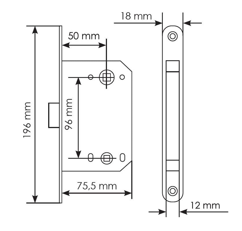 Sessiz WC Kapı Kilidi Simple 1895P