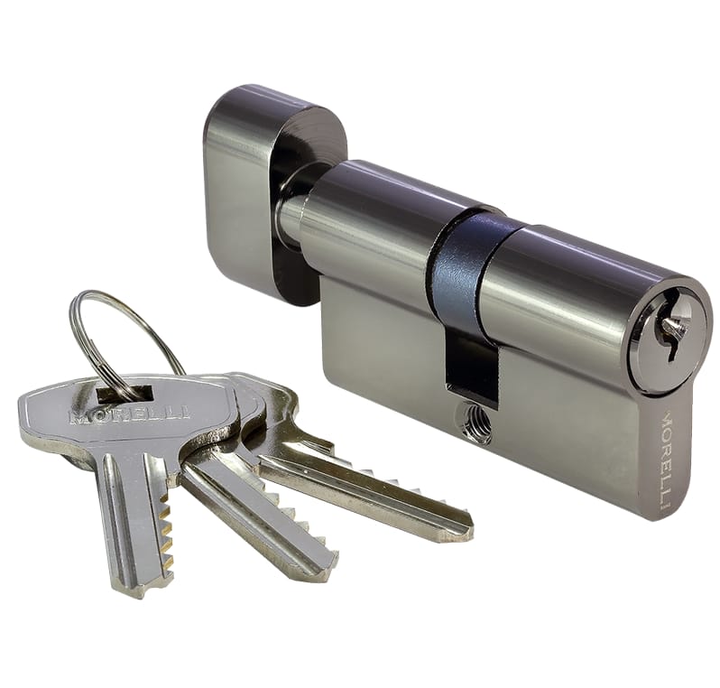 Anahtalı Çevirmeli Silindir Barel Göbek Kapı Kilidi Simple 60CK