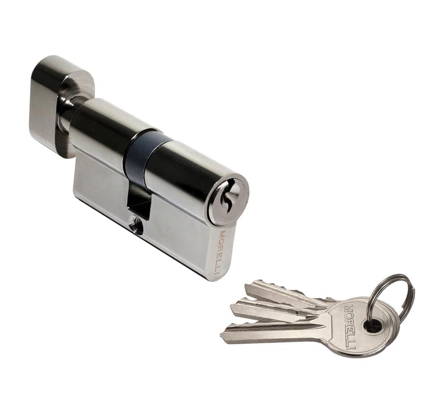 Anahtalı Çevirmeli Silindir Barel Göbek Kapı Kilidi Simple 60CK