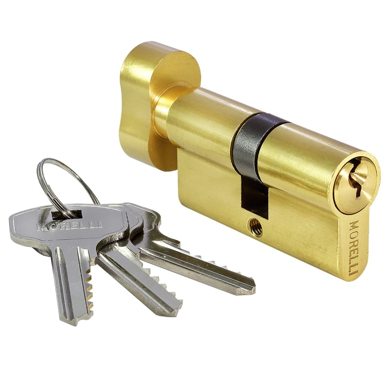 Anahtalı Çevirmeli Silindir Barel Göbek Kapı Kilidi Simple 60CK