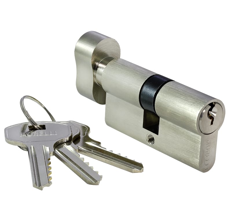 Anahtalı Çevirmeli Silindir Barel Göbek Kapı Kilidi Simple 60CK