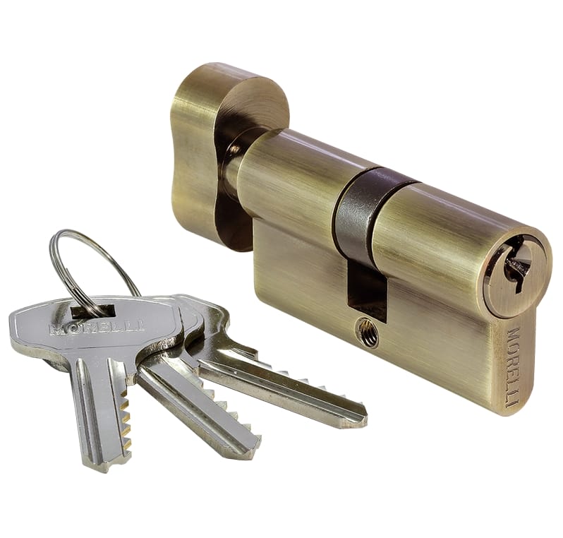 Anahtalı Çevirmeli Silindir Barel Göbek Kapı Kilidi Simple 60CK