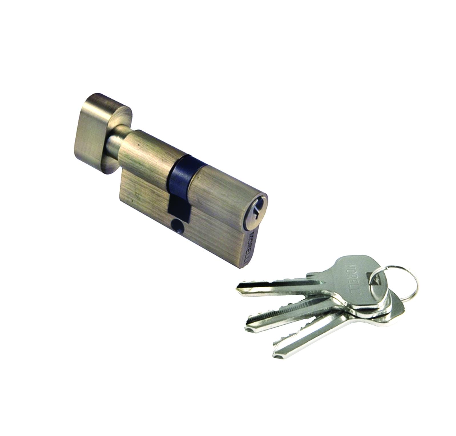 Anahtalı Çevirmeli Silindir Barel Göbek Kapı Kilidi Simple 60CK