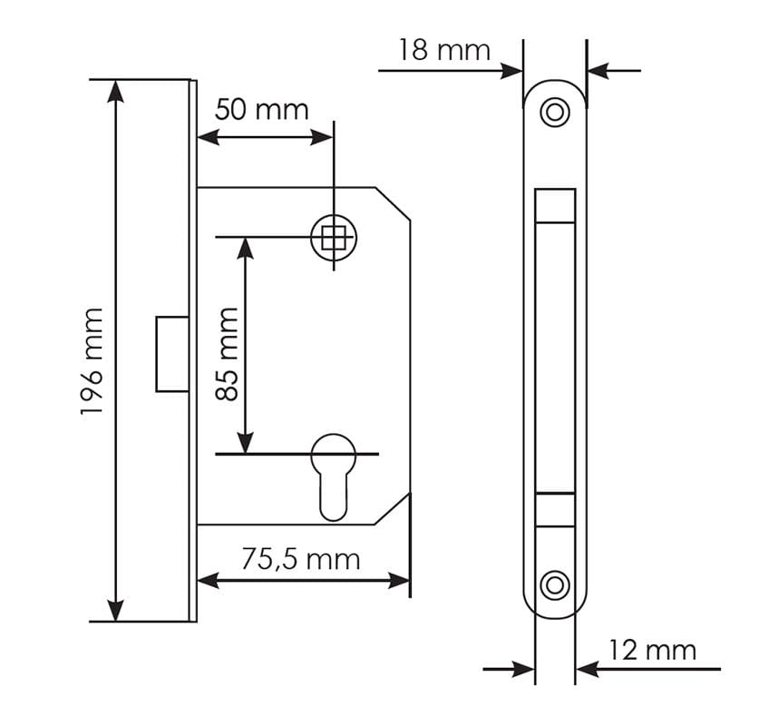 Silindirli Manyetik İç Kapı Kilidi Simple M1885