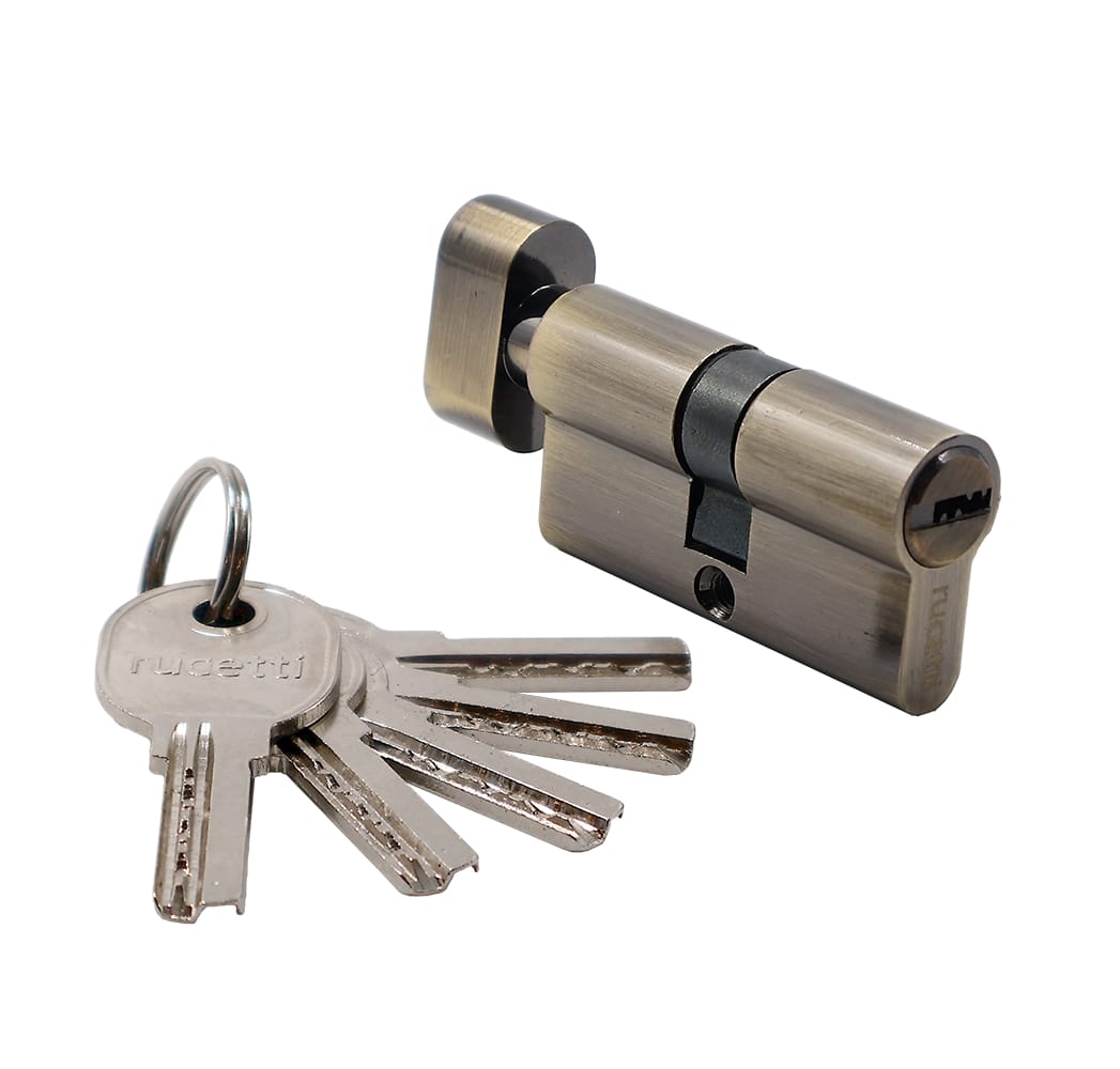 Anahtalı Çevirmeli Silindir Barel Göbek Kapı Kilidi Rucetti R60CK