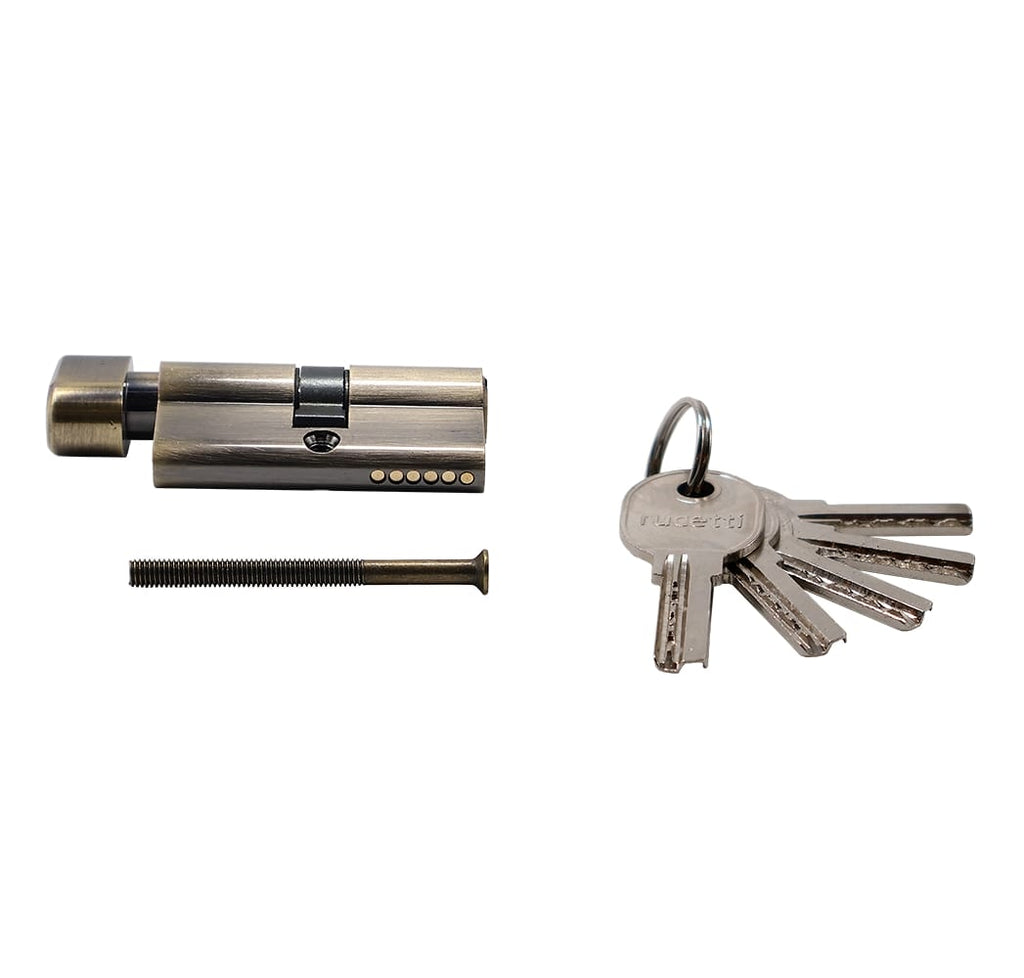 Anahtalı Çevirmeli Silindir Barel Göbek Kapı Kilidi Rucetti R60CK