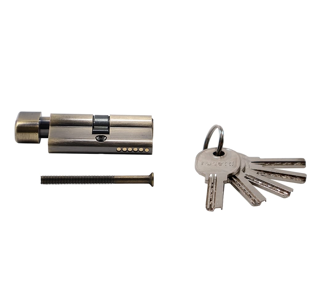 Anahtalı Çevirmeli Silindir Barel Göbek Kapı Kilidi Rucetti R60CK