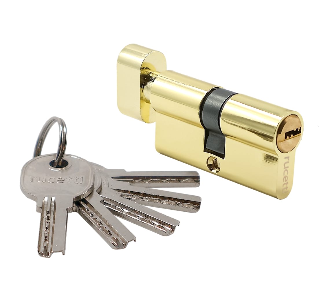 Anahtalı Çevirmeli Silindir Barel Göbek Kapı Kilidi Rucetti R60CK