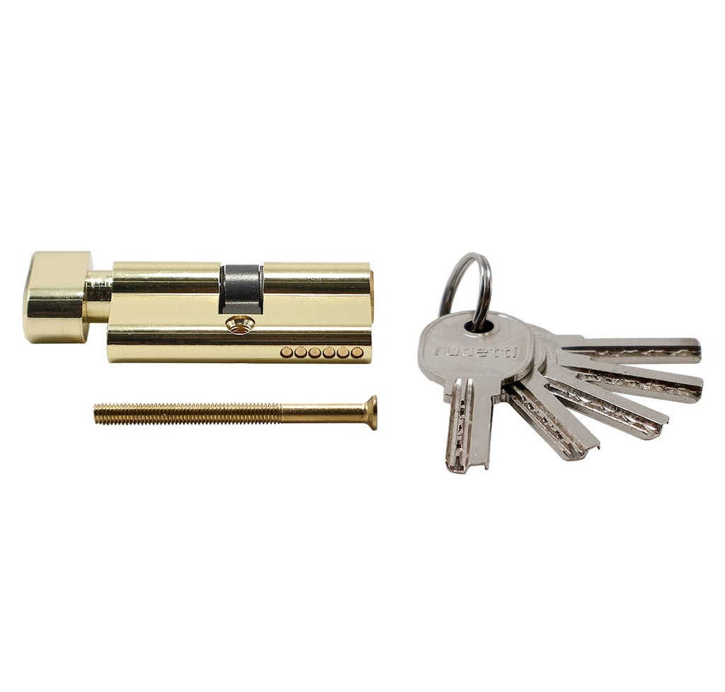 Anahtalı Çevirmeli Silindir Barel Göbek Kapı Kilidi Rucetti R60CK