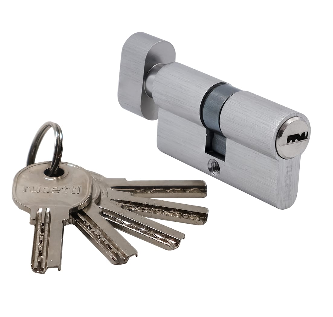 Anahtalı Çevirmeli Silindir Barel Göbek Kapı Kilidi Rucetti R60CK