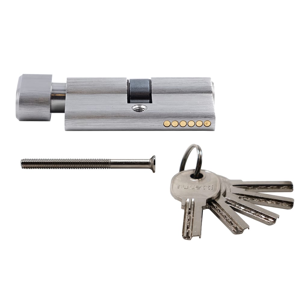Anahtalı Çevirmeli Silindir Barel Göbek Kapı Kilidi Rucetti R60CK
