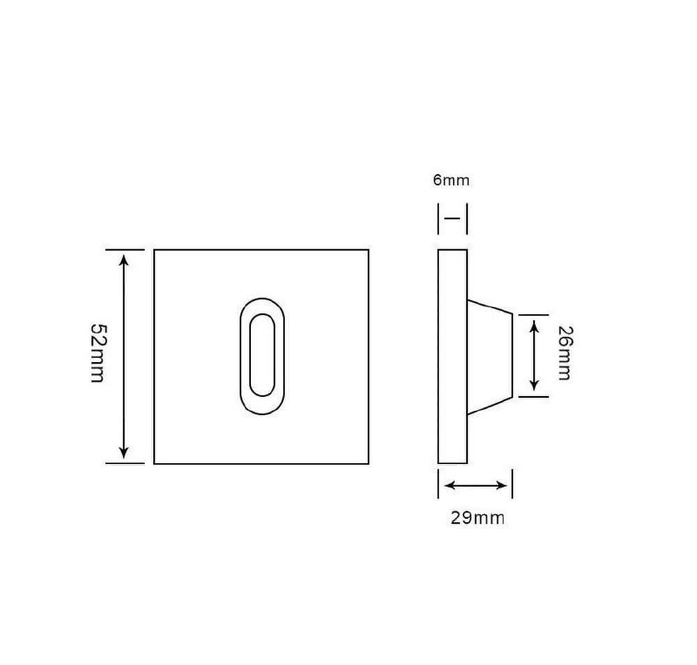 Slim WC Kapı Kilidi Minimalistic RAP WC SLIM-S