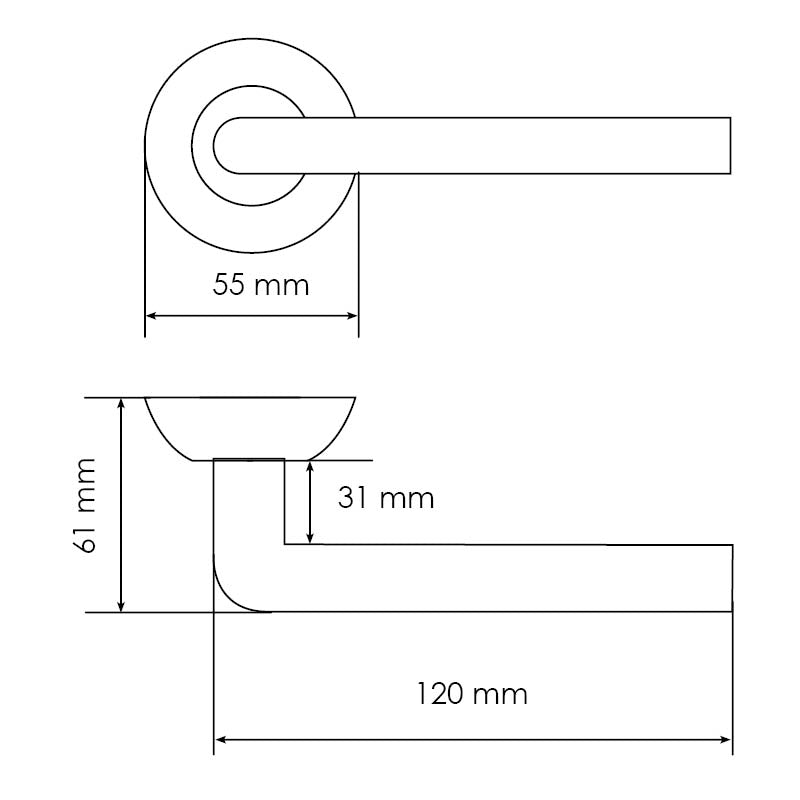 Kolona Kapı Kolu Simple MH-03